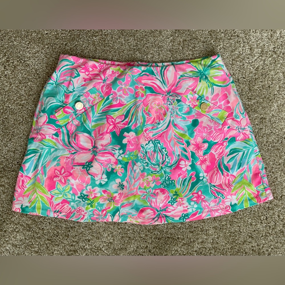 EUC Lilly Pulitzer Floral Skort